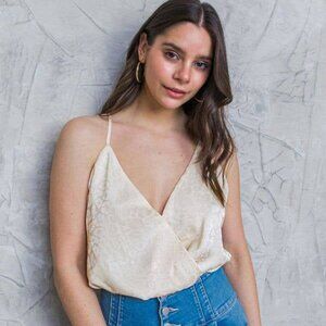 Jacquard Satin Cami Bodysuit
